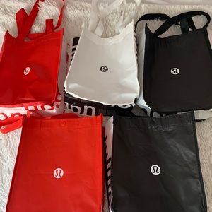 Lululemon bags - black, white and red